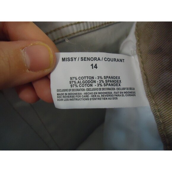 Gloria Vanderbilt Amanda Jeans Women's Size 14 High Rise Light Wash Tan Camo - Picture 5 of 9